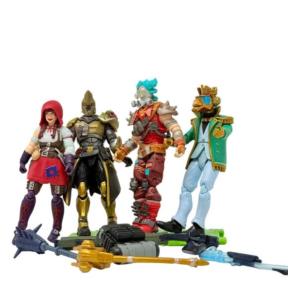 FORTNITE 4 Action Figures Set w/ Accessories RUCKUS Yond3r Fable Ultimate Knight - Picture 1 of 5